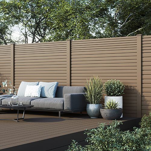 Clarity Composite Fencing Inter Fence Post - 125mm x 1940mm Walnut