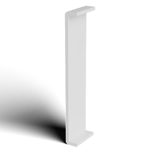 410mm White Fascia Capping Box End Board - 10mm x 1.25mtr