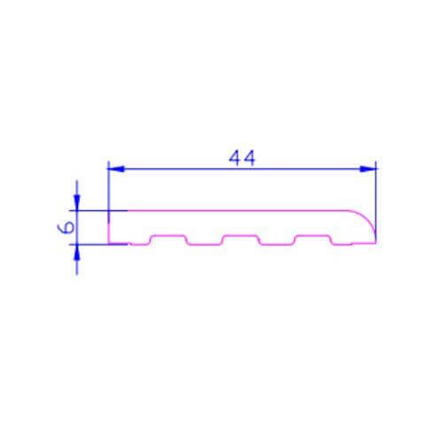 PVC Architrave - 45mm x 5mtr Rosewood