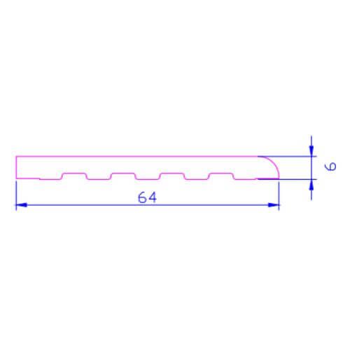 PVC Architrave - 65mm x 5mtr Light Oak Woodgrain