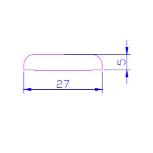 PVC D Section - 28mm x 5mtr Light Oak Woodgrain
