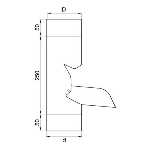 Lindab Steel Adjustable Diverter - 100mm Brown