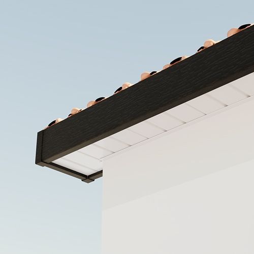 225mm Black Ash Woodgrain Fascia Capping Board - 10mm x 5mtr