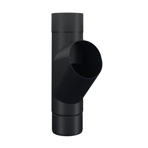 Lindab Steel Downpipe Branch 100mm - 100mm Matte Black