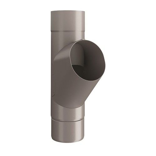 Lindab Steel Downpipe Branch 87mm - 87mm Anthracite Metallic
