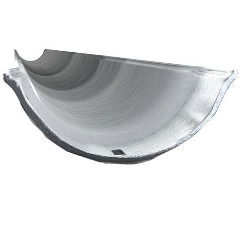 Cast Iron Beaded Half Round Gutter - 150mm x 1829mm Primed