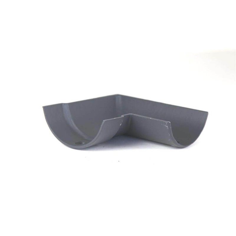Cast Iron Half Round Gutter Right Hand Angle - 90 Degree x 115mm Primed