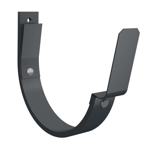 Lindab Steel Gutter 70mm Flex-Fit Fascia Bracket - 100mm Anthracite Grey
