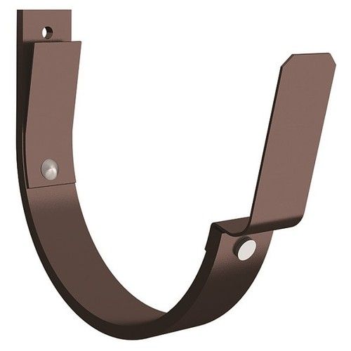 Lindab Steel Gutter 70mm Flex-Fit Fascia Bracket - 125mm Coffee Brown