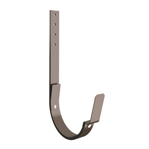 Lindab Steel Gutter 240mm Flex-Fit Fascia Bracket - 190mm Brown