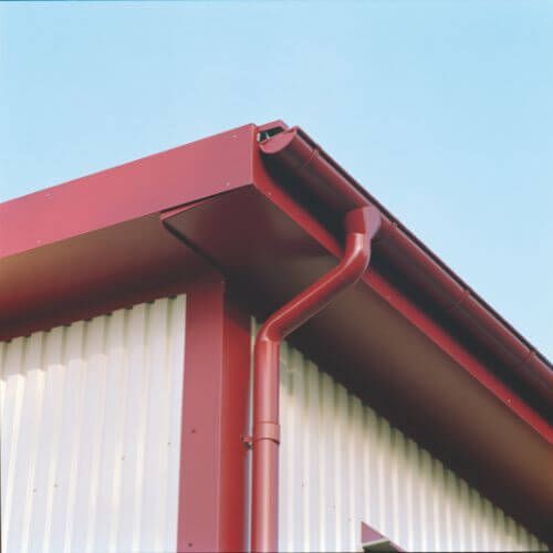Lindab Steel Gutter 330mm Flex-Fit Rafter Bracket - 190mm Dark Red
