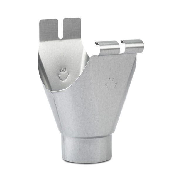 Galeco Steel Gutter Running Outlet - 135mm Galvanised
