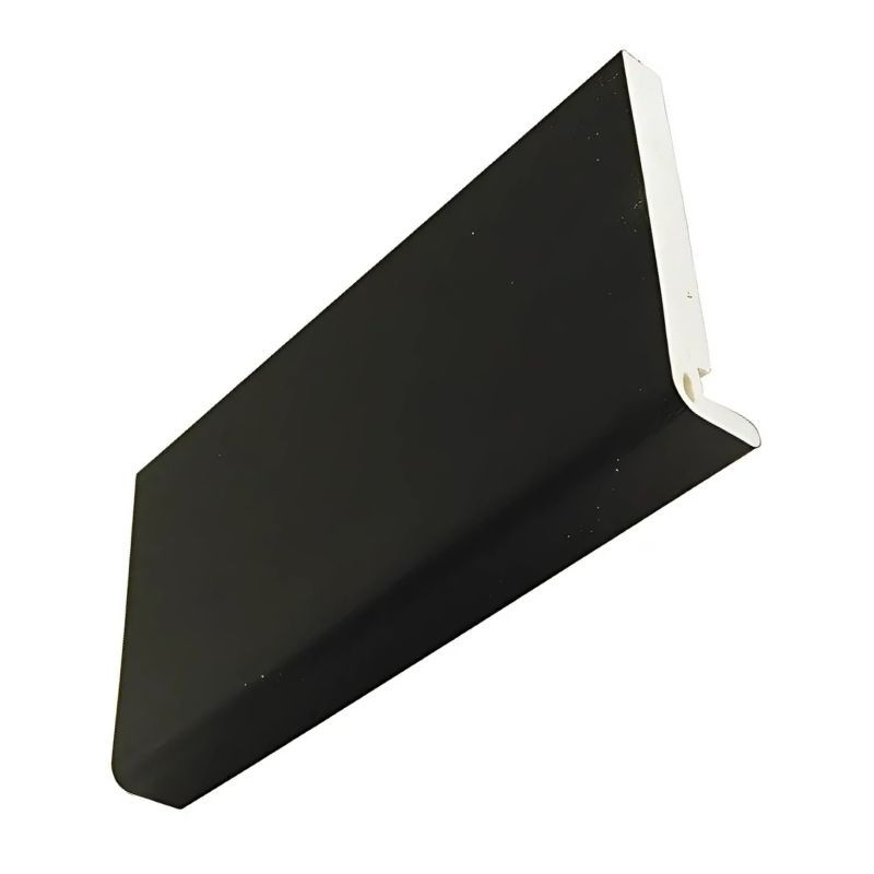 404mm Black Ash Woodgrain Fascia Box End - 18mm x 1.25mtr