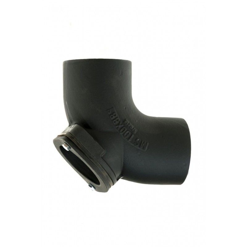 Mech 416 Cast Iron Soil Short Radius Bend with Back Door - 88 Degree x 100mm