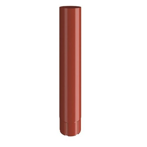 Lindab Steel Intermediate Downpipe - 87mm x 0.5mtr Tile Red
