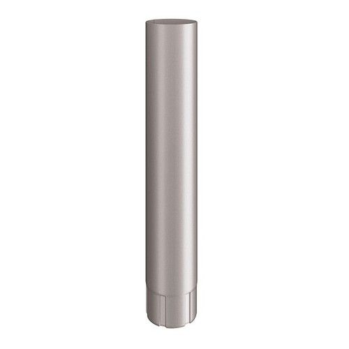 Lindab Steel Intermediate Downpipe - 100mm x 1mtr Silver Metallic