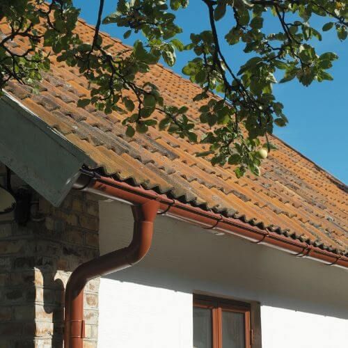 Lindab Steel Intermediate Downpipe - 100mm x 1mtr Tile Red