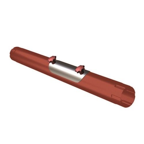 Lindab Steel Rod Access Downpipe - 100mm x 1mtr Tile Red