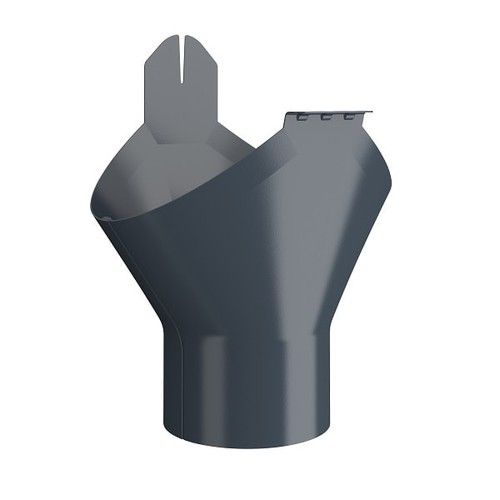Lindab Steel Gutter Outlet 75mm - 150mm Anthracite Grey