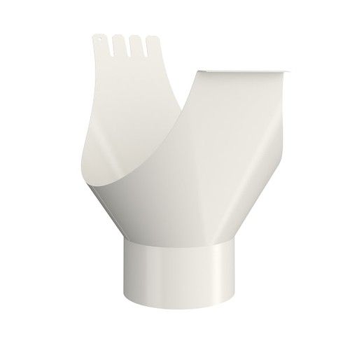 Lindab Steel Gutter Outlet 100mm - 190mm Antique White