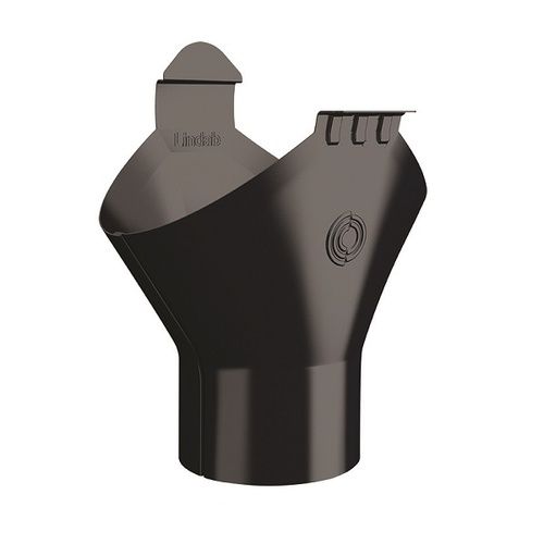 Lindab Steel Gutter Outlet 87mm - 150mm Black
