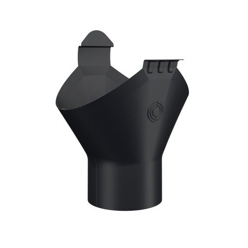 Lindab Steel Gutter Outlet 87mm - 150mm Matte Black