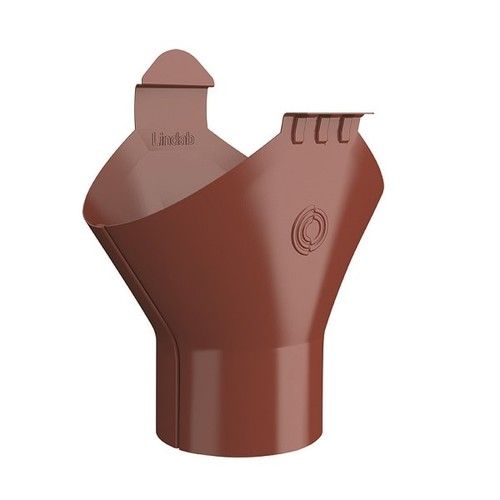 Lindab Steel Gutter Outlet 100mm - 125mm Tile Red