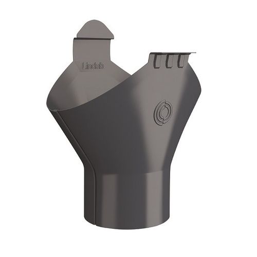 Lindab Steel Gutter Outlet 100mm - 150mm Graphite