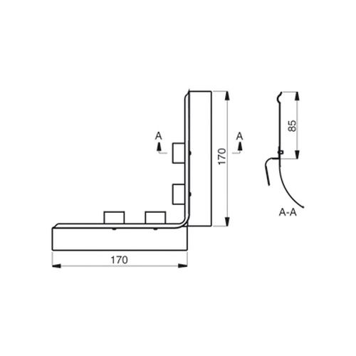 Lindab Steel Corner Overflow Protector - Black