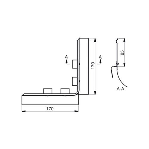 Lindab Steel Gutter Corner Overflow Protector - Brown