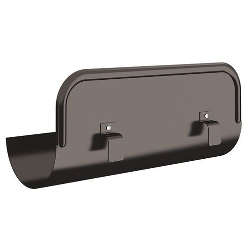 Lindab Steel Gutter Straight Overflow Protector - 125mm Black