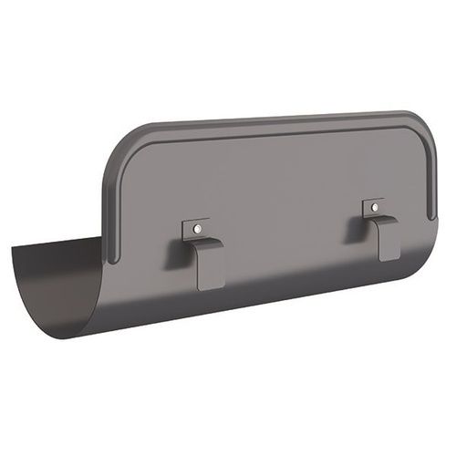 Lindab Steel Gutter Straight Overflow Protector - 150mm Graphite