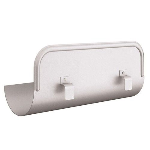 Lindab Steel Gutter Straight Overflow Protector - 150mm Silver Metallic