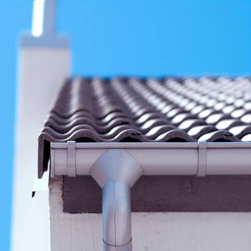 Lindab Steel Gutter Corner Overflow Protector - Silver Metallic
