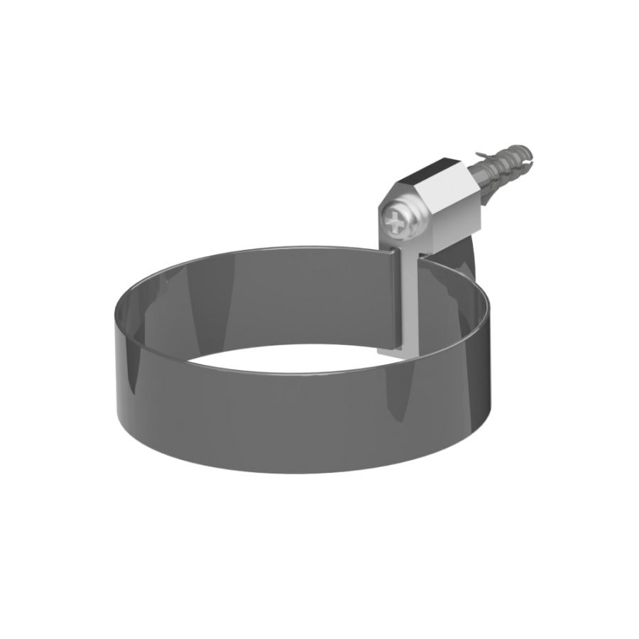Galeco Round PVC Socket Downpipe Kit Graphite Grey - 100mm Diameter