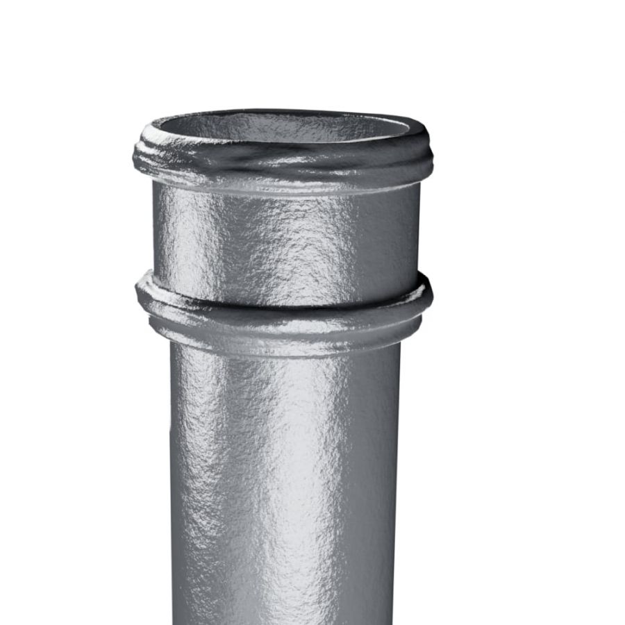 Cast Iron Round Non-Eared Downpipe - Socket On One End - 75mm x 1829mm Primed