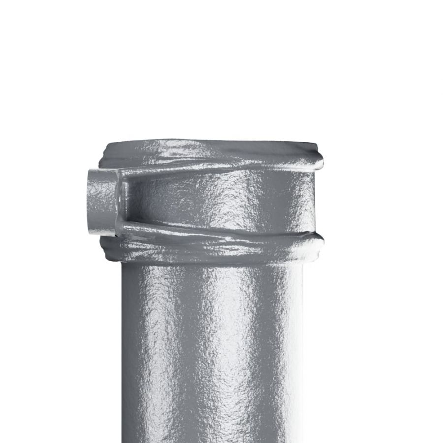 Cast Iron Round Eared Downpipe - Socket Both Ends - 100mm x 1829mm Primed