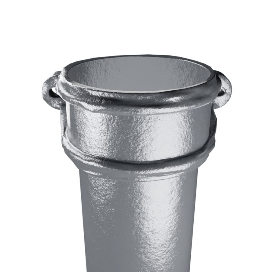 Cast Iron Round Eared Downpipe - Socket On One End - 100mm x 914mm Primed