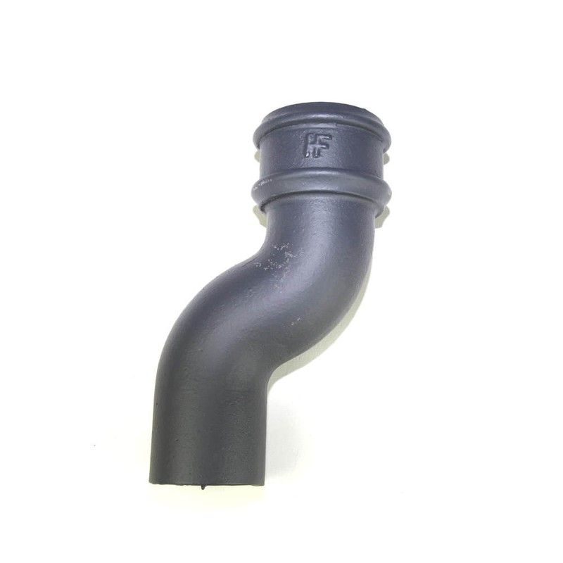Cast Iron Round Downpipe Offset - 75mm Projection 100mm Primed