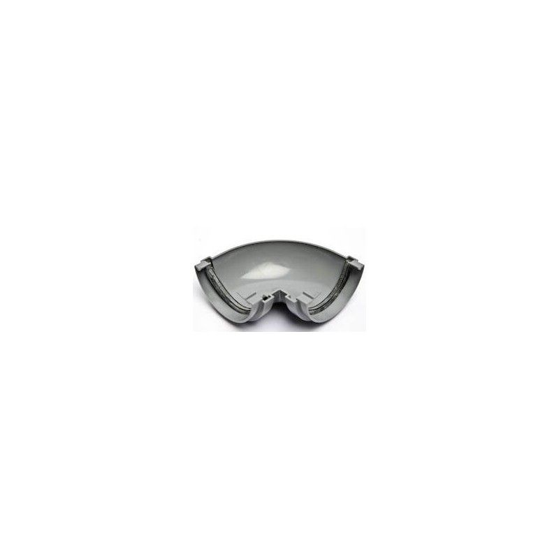 FloPlast Half Round Gutter Angle - 90 Degree x 112mm Grey