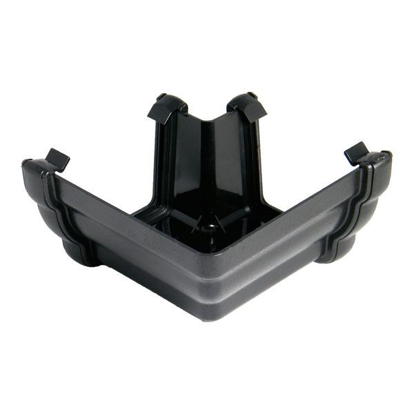 FloPlast Ogee Gutter External Angle - 90 Degree x 110mm x 80mm Cast Iron Effect