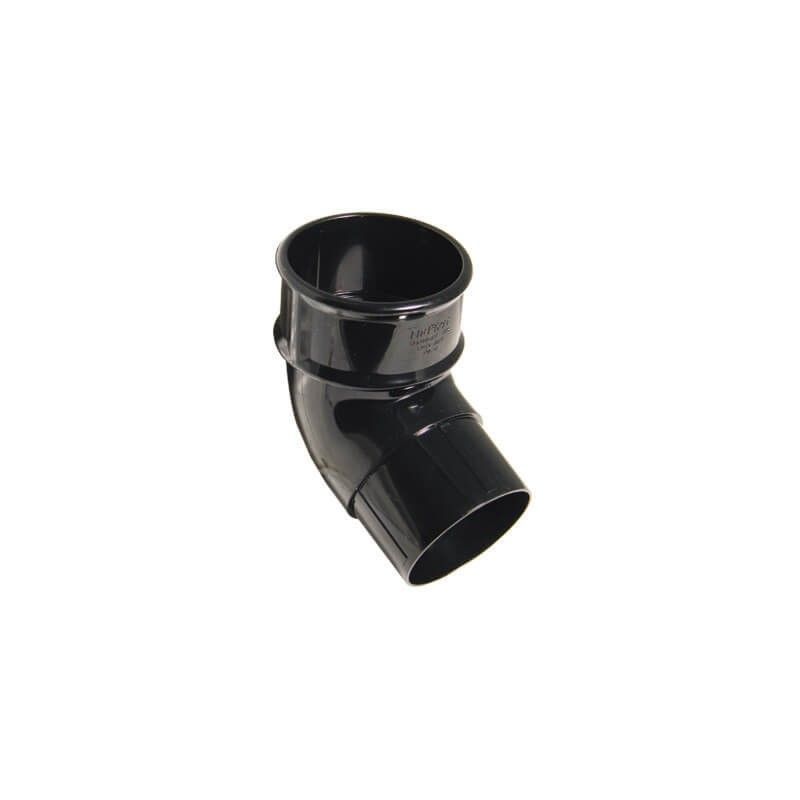 FloPlast Round Downpipe Offset Bend - 112.5 Degree x 68mm Black