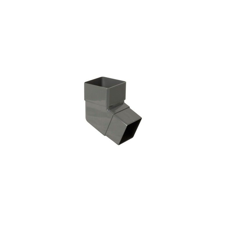FloPlast Square Downpipe Offset Bend - 112 Degree x 65mm Anthracite Grey