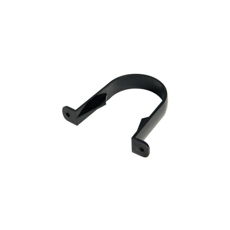 FloPlast Round Downpipe Clip - 68mm Black - Pack of 2