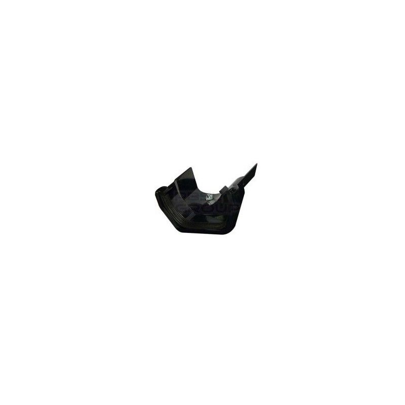 FloPlast PVC Square to Cast Iron Ogee Right Hand Guter Adaptor - Black