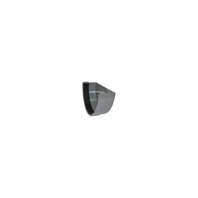 FloPlast Deepflow/ Hi-Cap Gutter External Stopend - 115mm x 75mm Grey