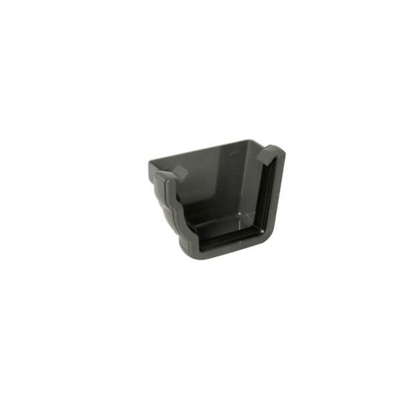 FloPlast Ogee Gutter External Stopend Left Hand - 110mm x 80mm Anthracite Grey