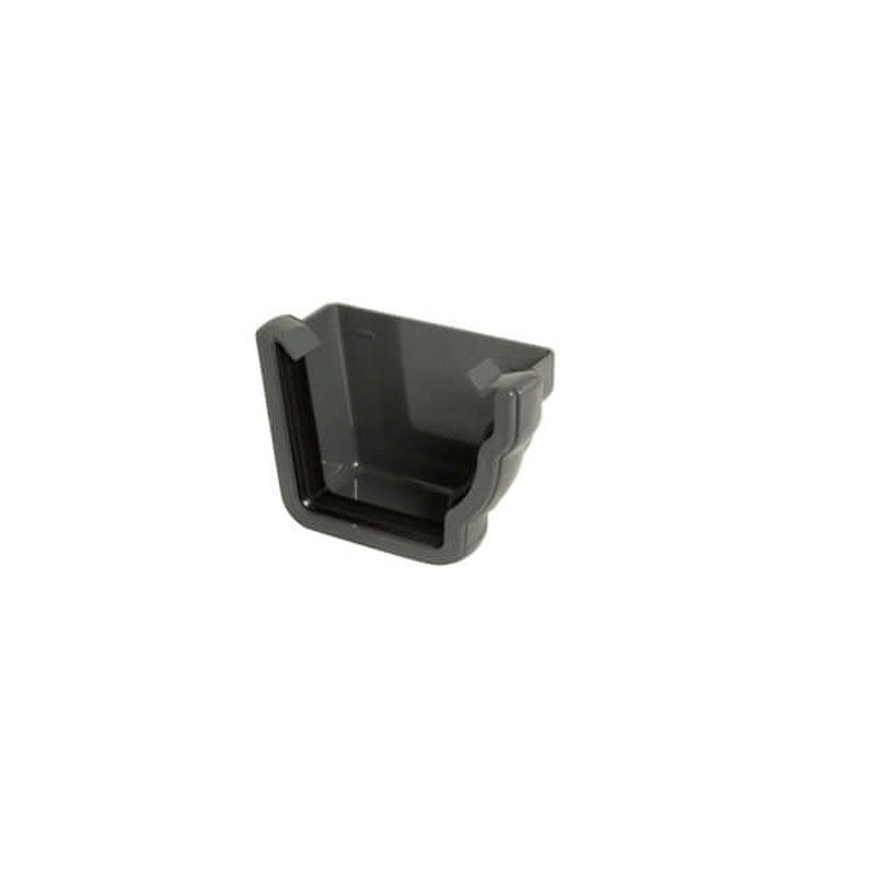 FloPlast Ogee Gutter External Stopend Right Hand - 110mm x 80mm Anthracite Grey
