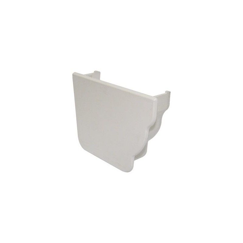 FloPlast Ogee Gutter Internal Stopend Left Hand - 110mm x 80mm White