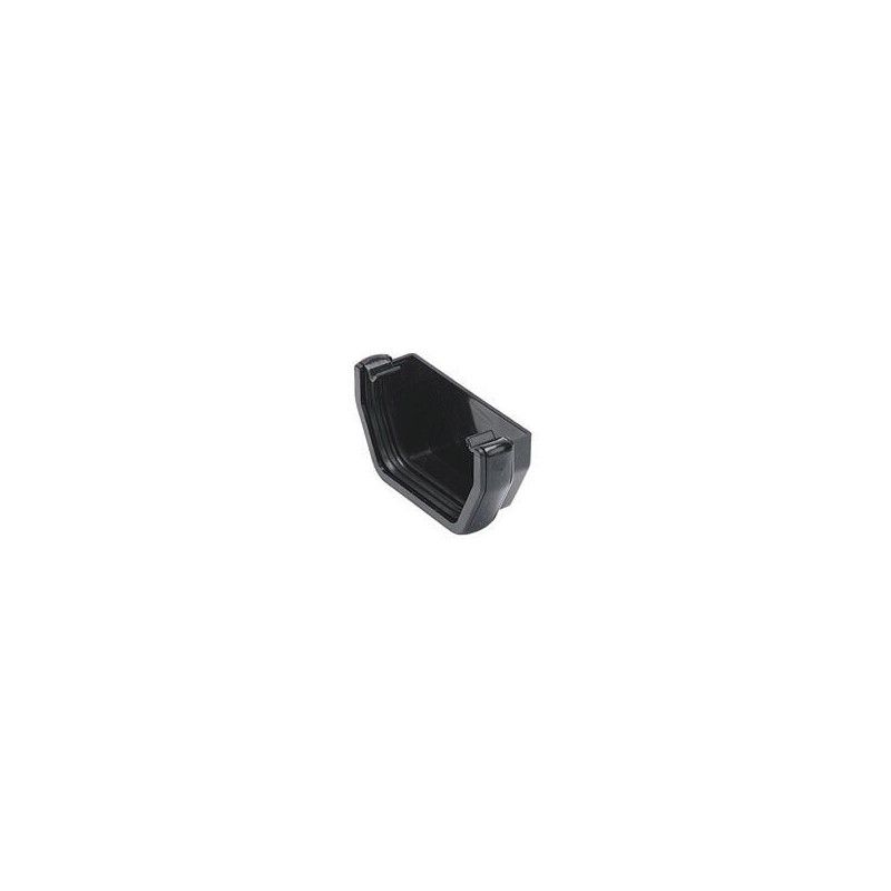 FloPlast Square Gutter External Stopend - 114mm Black
